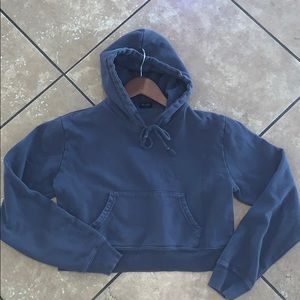 Brandy Melville blue cropped hoodie